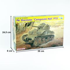 Dragon 6740 1/35 Ölçek M4 Sherman Tankı ( Composite Hull PTO w/Magic Track ) Plastik Model Kiti