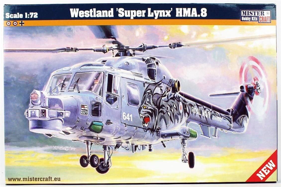 Mistercraft D002 1/72 Westland Super Lynx HMA. Helikopteri Demonte Plastik Maketi