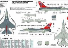 Mistercraft D074 1/72 F-16C-30 (Wisconsin ANG) Savaş Uçağı Demonte Plastik Maketi