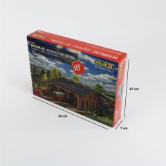 Faller 190069 1/87 3 hatlı Tamirhane Binası Demonte Plastik Maketi