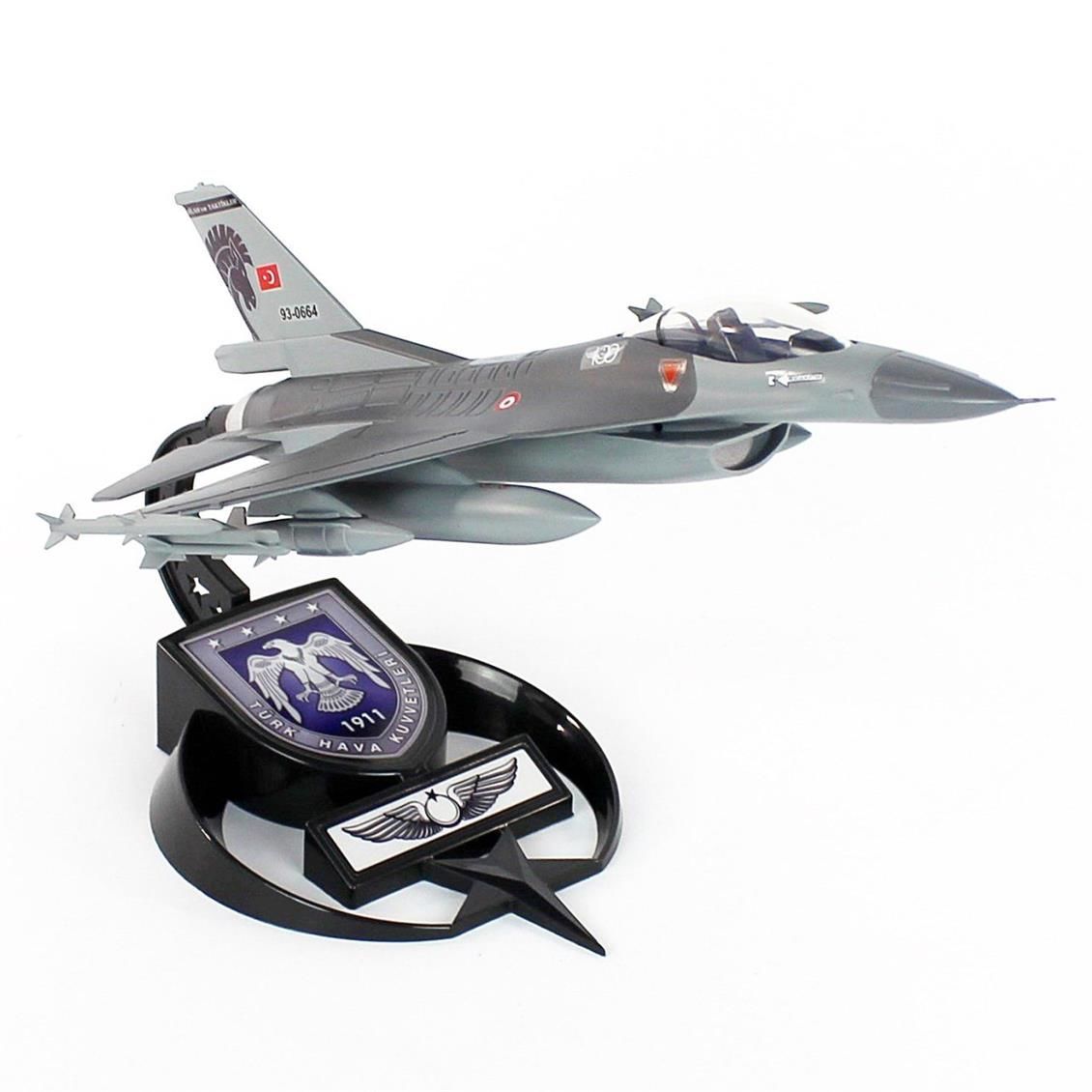 AkbaModel 1/48 F-16 Hançer Filo Muharip Savaş Uçağı, Sergilemeye Hazır Standlı Model