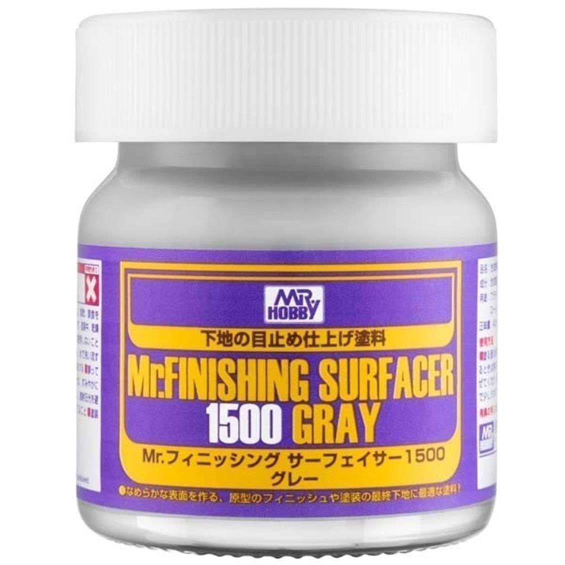 Gunze SF289 40 ml. Mr.Finishing Surfacer 1500, Gri Astar Maket Boyası