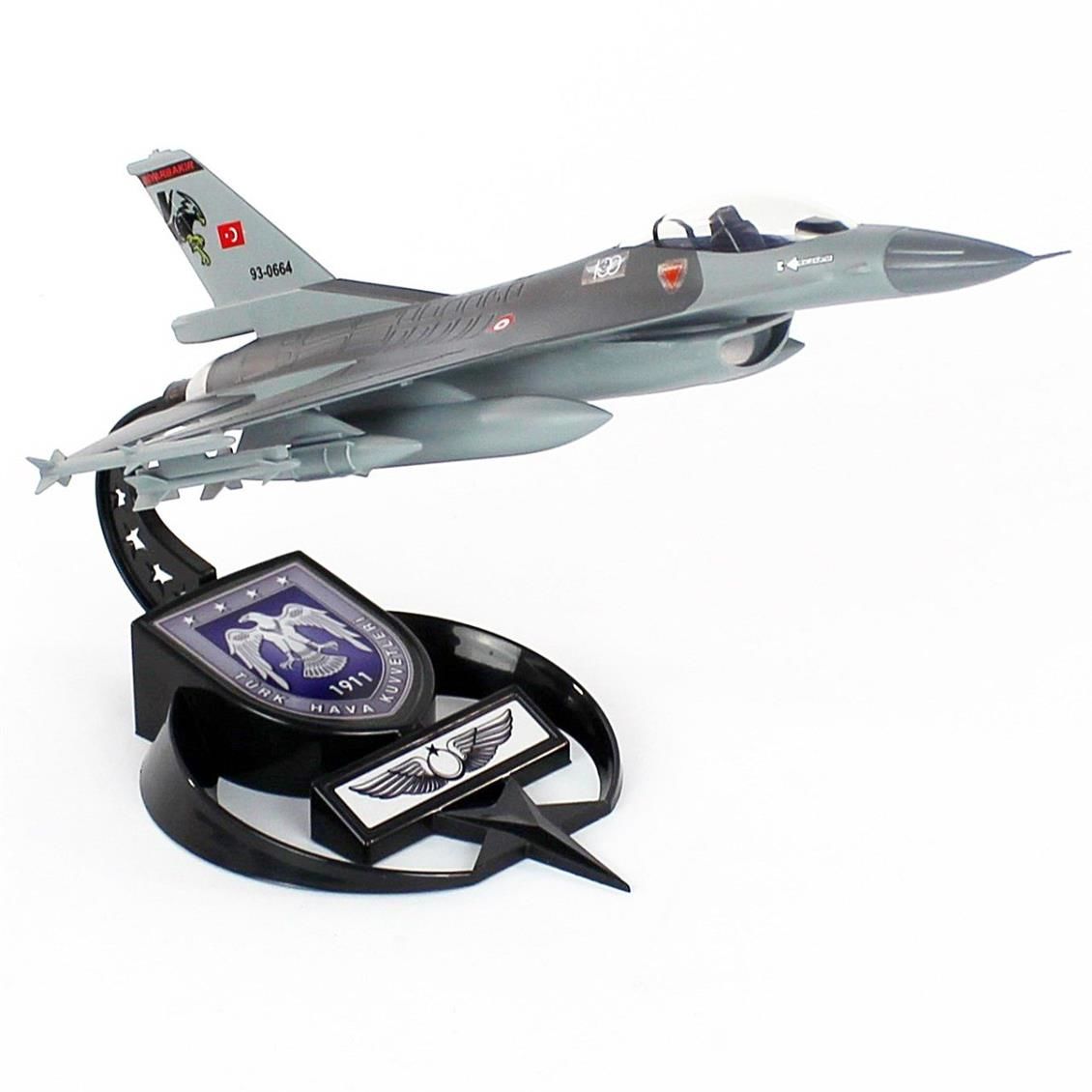 AkbaModel 1/48 F-16 Atmaca Filo Muharip Savaş Uçağı, Sergilemeye Hazır Standlı Model