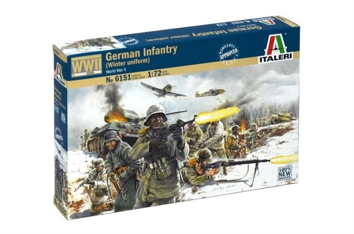 Italeri 6151S 1/72 WWII Alman Kış Üniformalı Piyade Figürleri Demonte Plastik Maketi