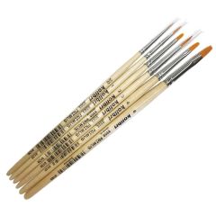 Kolibri 85030 6'lı Fırça Seti-3 Round Brushes- Size 2-0, 1