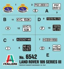 Italeri 6542S 1/35 Land Rover III 109 (Sivil Muhafız) Askeri Araç Demonte Plastik Maketi