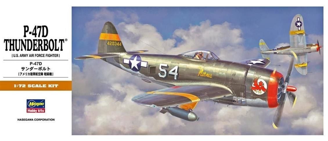 Hasegawa A8 00138 1/72 Ölçek P-47D Thunderbolt Savaş Uçağı Plastik Model Kiti