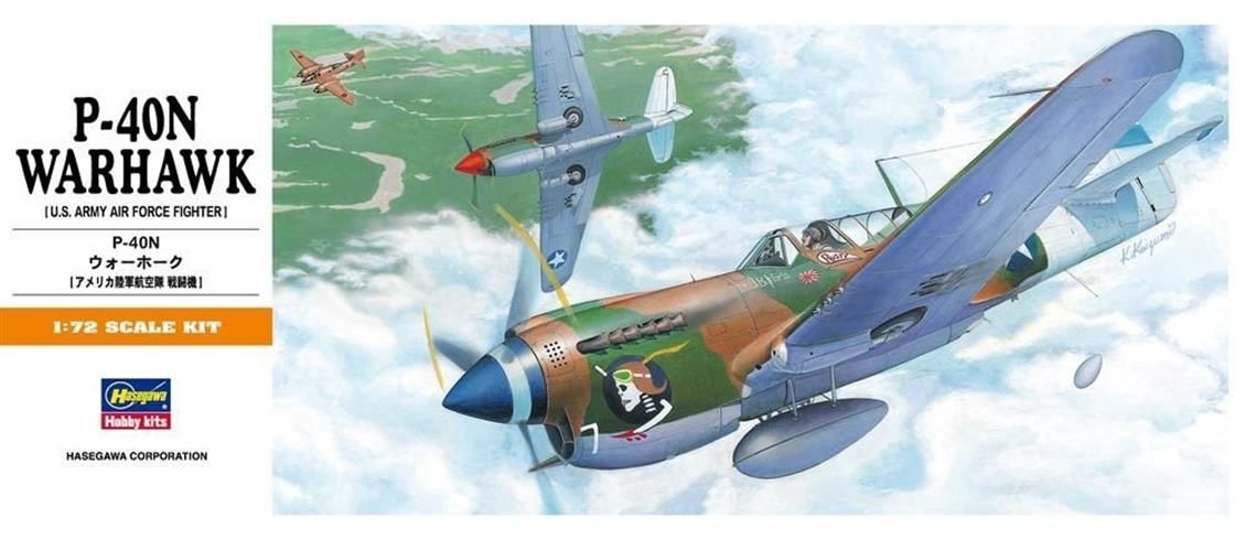 Hasegawa A9 00139 1/72 Ölçek P-40N Warhawk Savaş Uçağı Plastik Model Kiti