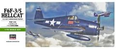 Hasegawa B11 00241 1/72 Ölçek F6F-3/5 Hellcat Savaş Uçağı Plastik Model Kiti