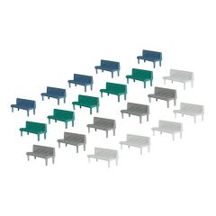 Faller 180441 1/87 Banklar ( 20 Adet ) Demonte Plastik Maketi