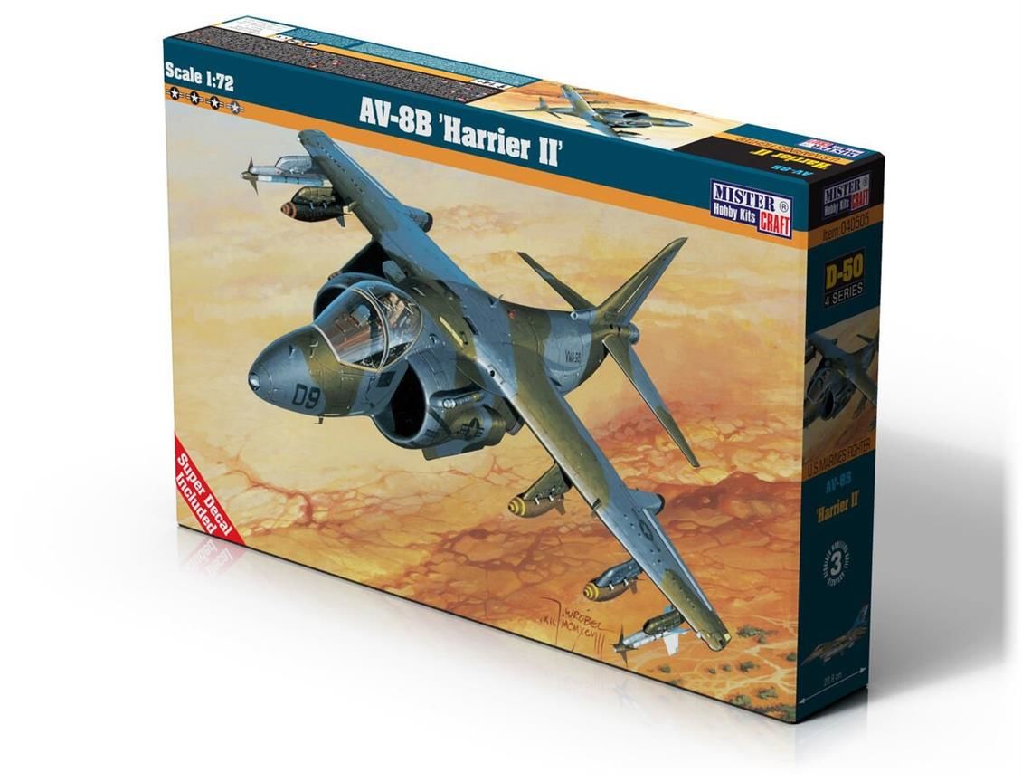 Mistercraft D050 1/72 AV-8B (Harrier II) Uçak Demonte Plastik Maketi