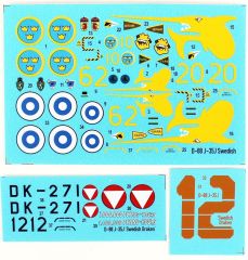 Mistercraft D088 1/72 F-35J Draken (Swedish A.F.) Savaş Uçağı Demonte Plastik Maketi