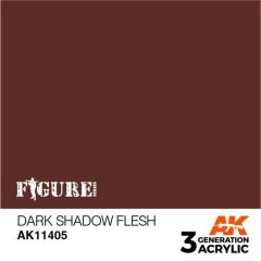AK Interactive 11405 17 ml. Dark Shadow Flesh, Figürler için Akrilik Maket Boyası