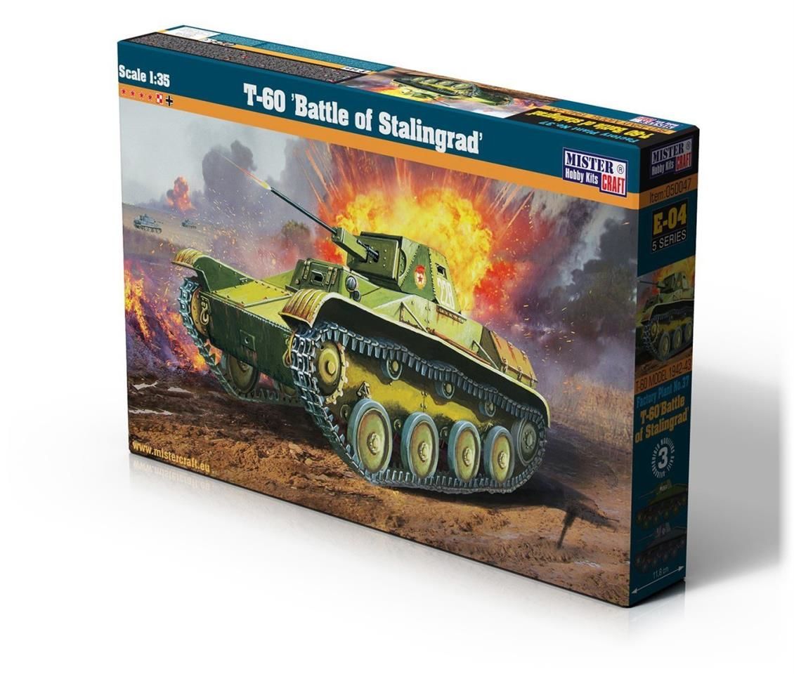 Mistercraft E004 1/35 T-60 (Stalingrad Savaşı) Tankı Demonte Plastik Maketi