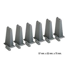 Faller 120473 1/87 Viyadük Ayağı, 8 mm. ( 6 adet ) Demonte Plastik Maketi