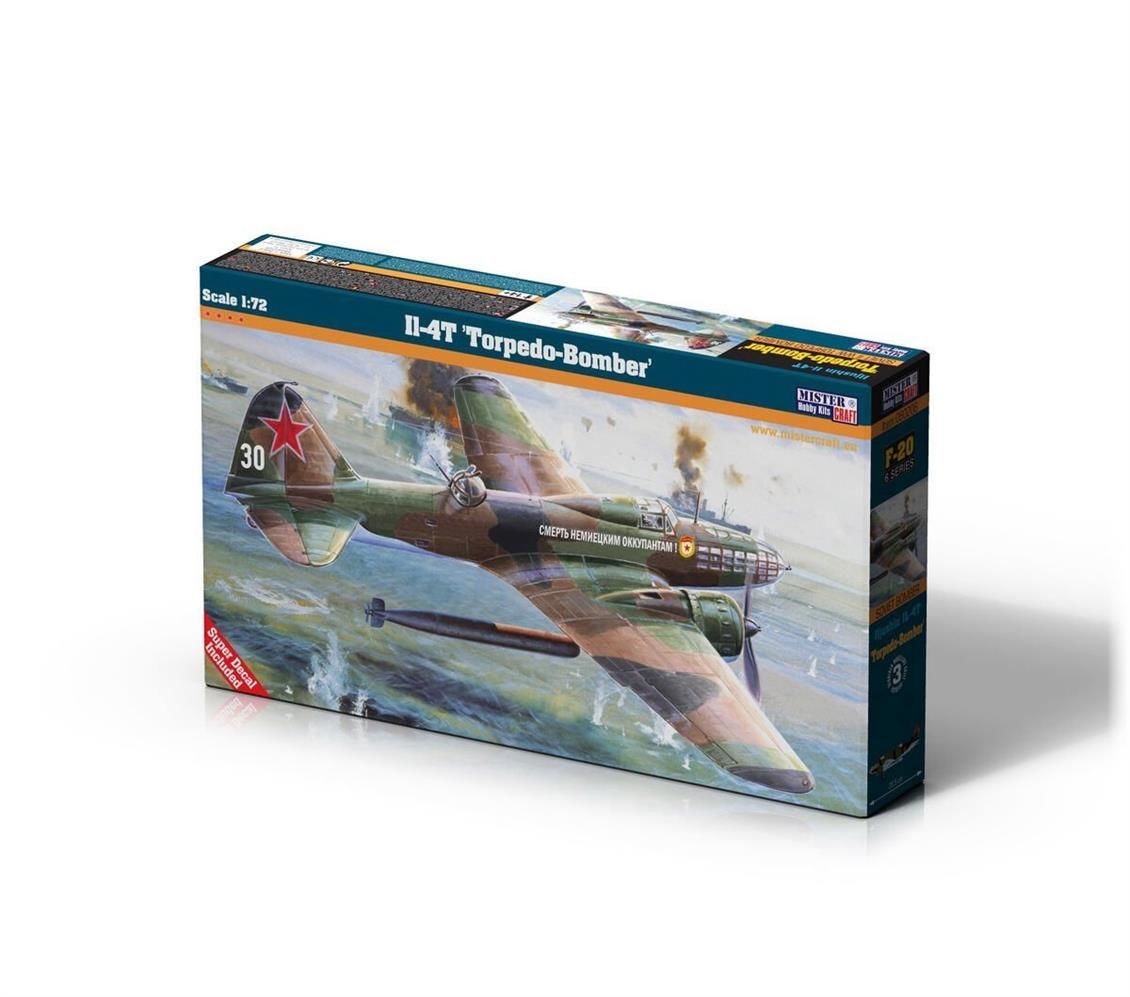 Mistercraft F020 1/72 IL-4T Torpido Uçağı Demonte Plastik Maketi