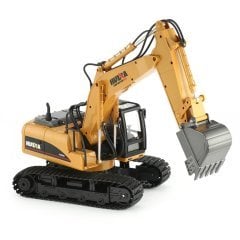 Huina 1550 1/14 Ölçek, Ekskavatör, Metal Kepçeli, 15 Kanal Uzaktan Kumandalı İş Makinası