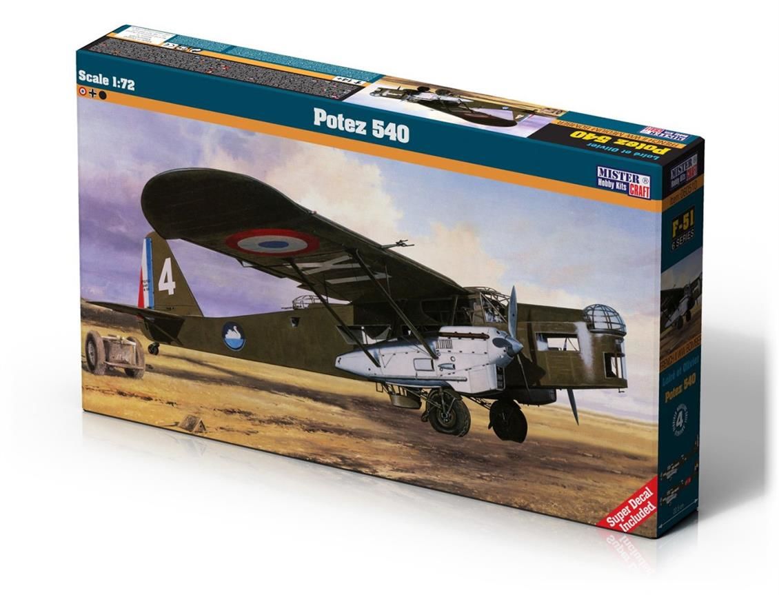 Mistercraft F051 1/72 Potez 540 Keşif-Bombardıman Uçağı Demonte Plastik Maketi