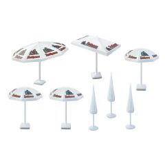 Faller 180440 1/87 Şemşiye Setleri ( 8 Adet ) Demonte Plastik Maketi