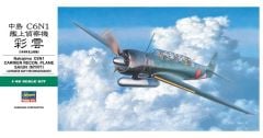 Hasegawa JT84 09084 1/48 Ölçek Nakajima C6N1 Carrier Recon. Plane Saiun (MYRT) Savaş Uçağı Plastik Model Kiti