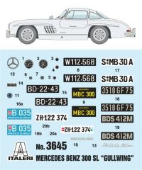 Italeri 3645S 1/24 Mercedes 300 SL Gullwing Coupe Araba Demonte Plastik Maketi