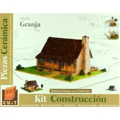 Domenech 3504 Mini Çiftlik  Evi, 22x26x14 Cm. Demonte Taş Maketi