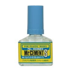 Gunze MC129 40 ml. Mr.Cement S, Fırçalı, İnceltilmiş Plastik Yapıştırıcısı