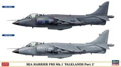 Hasegawa 02253 1/72 Ölçek Sea Harrier FRS Mk.1 (Falklands Part 2) (Two kits in the box) Savaş Uçağı Plastik Model Kiti