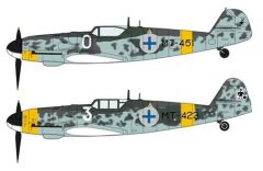 Hasegawa 02259 1/72 Ölçek Messerschmitt Bf109G-6 (Finnish Air Force Aces Combo) (Two kits in the box) Savaş Uçağı Plastik Model