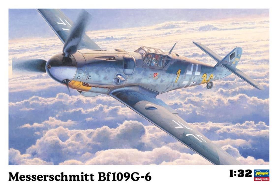 Hasegawa ST17 08067 1/32 Ölçek Messerschmitt Bf109G-6 Savaş Uçağı Plastik Model Kiti