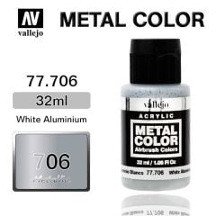Vallejo 77706 32 ml. White Aluminium, Metal Color Serisi Model Boyası