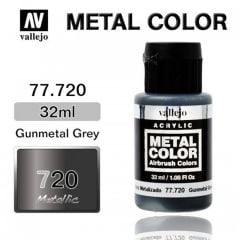 Vallejo 77720 32 ml. Gunmetal Grey, Metal Color Serisi Model Boyası