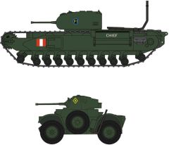 Hasegawa 30043 1/72 Ölçek Churchill Mk.I/II ve Daimler Mk.II (Dieppe Raid) Tankları Plastik Model Kiti