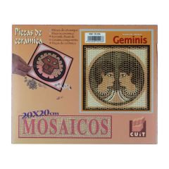 Domenech 2206 İkizler Burcu Simgesi, 20x20 Cm. Demonte Mozaik Taş Puzzle