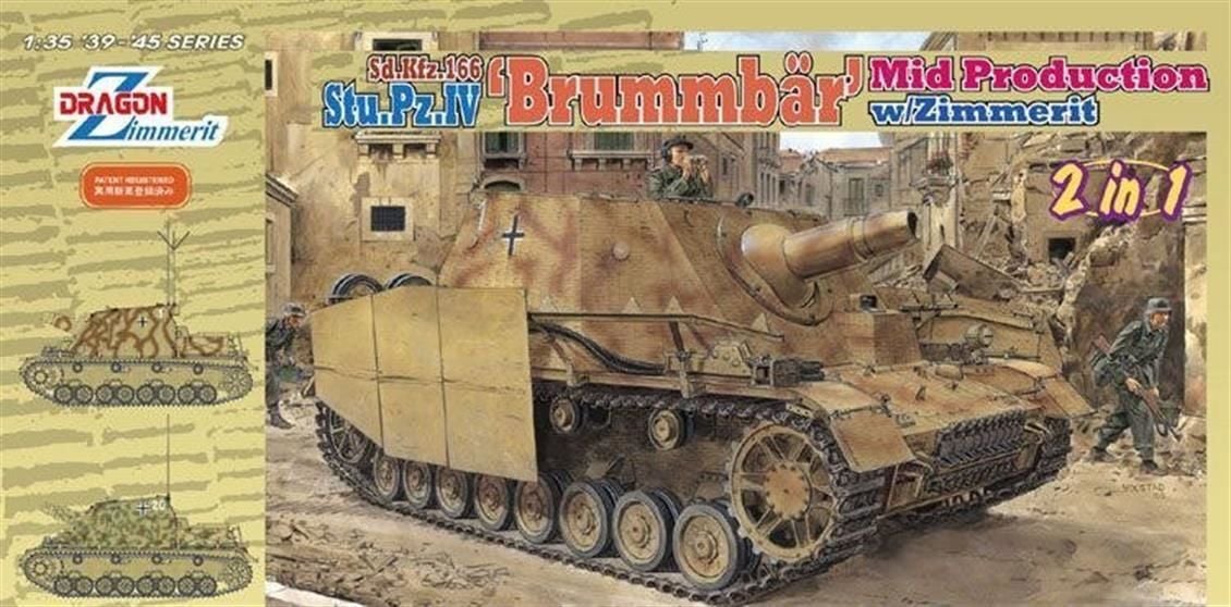 Dragon 6500 1/35 Sd.Kfz.166 Stu.Pz.IV Obüs Topu Maketi ''Brummbar''