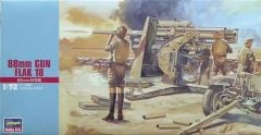 Hasegawa MT10 31110 1/72 Ölçek 88mm Gun Flak 18 Top Plastik Model Kiti