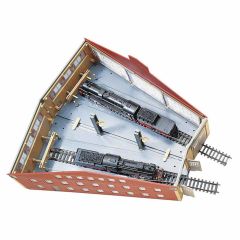 Faller 222118 1/160 2 li Lokomotif Evi, Turntable İçin Demonte Plastik Maketi