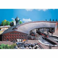 Faller 222118 1/160 2 li Lokomotif Evi, Turntable İçin Demonte Plastik Maketi