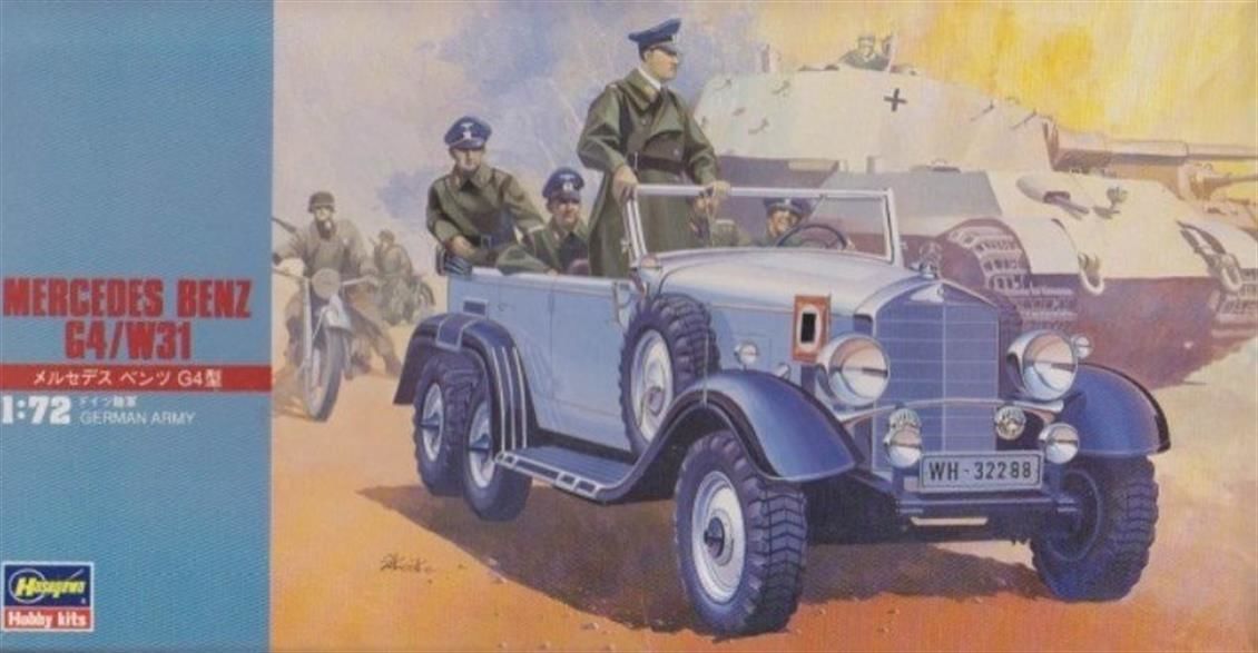 Hasegawa MT28 31128 1/72 Ölçek Mercedes Benz G4/W31 Otomobil Plastik Model Kiti