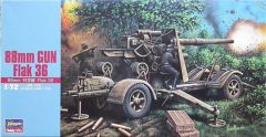 Hasegawa MT38 31138 1/72 Ölçek 88mm GUN Flak 36 Top Plastik Model Kiti