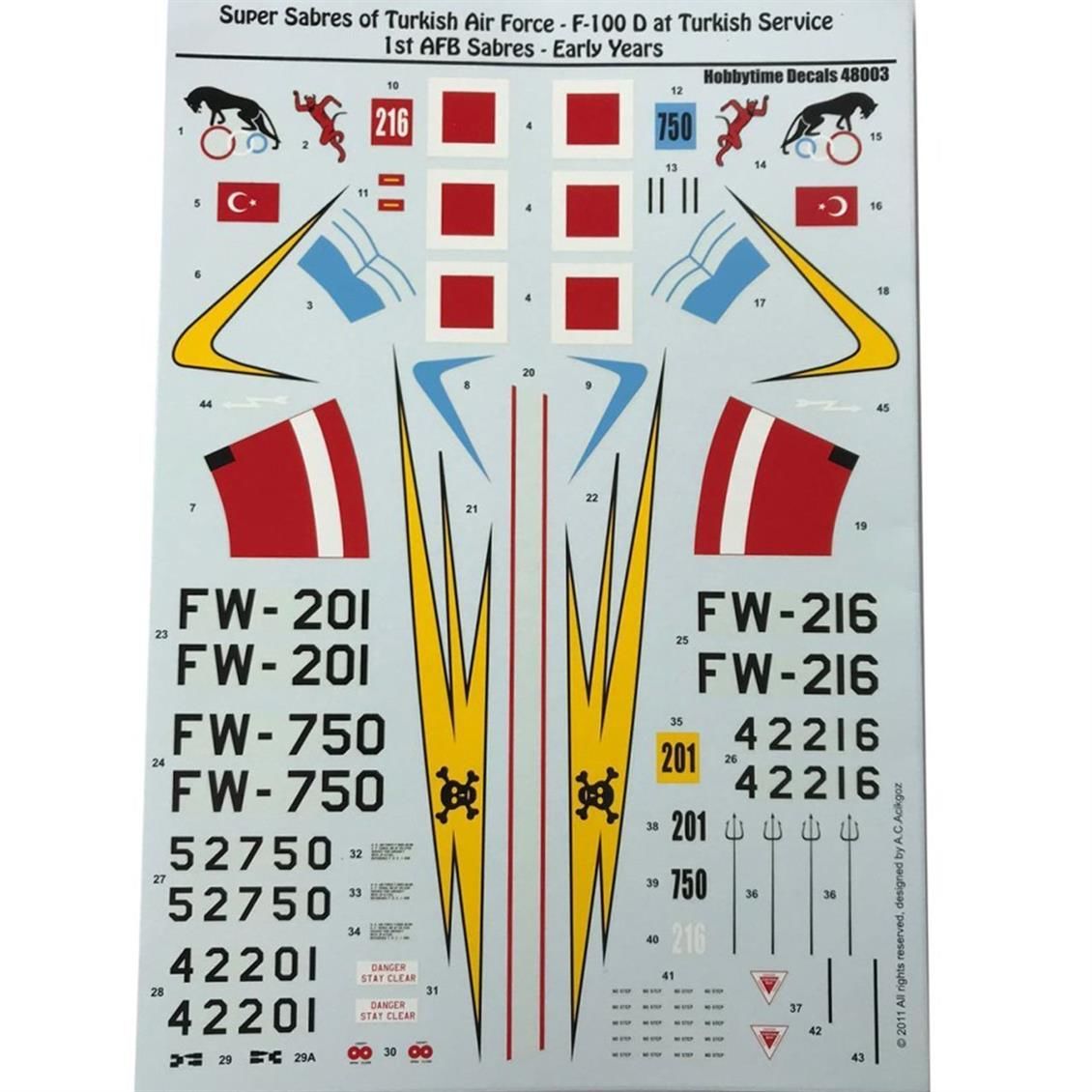 48003 1/48 DECAL-F 100 D AT TURKISH SERVICE