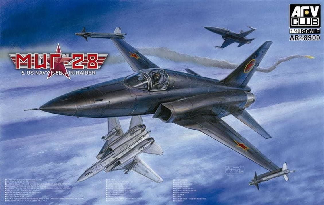 AFV Club AR48S09 1/48 TOPGUN F-5E Tiger II (MIG-28) Savaş Uçağı Demonte Plastik Maketi