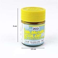 Gunze GX203 18 ml. Metallic Yellow, Mr.color Serisi Model Boyası