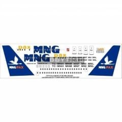 Babibi DAT01007 1/144 Mng Airlines, Boeing 737-400, Dekal Çıkartma