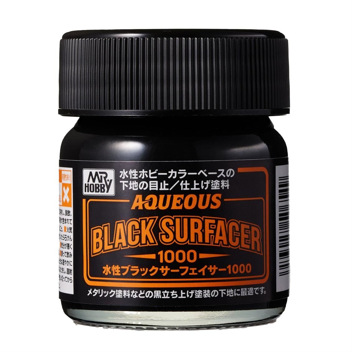 Gunze HSF03 40 ml. Aqueous Serisi, Surfacer 1000, Siyah, Astar Model Boyası