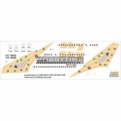 Babibi DAT01020 1/144 Sky Airlines,Boeing 737-400, Gold, Dekal Çıkartma