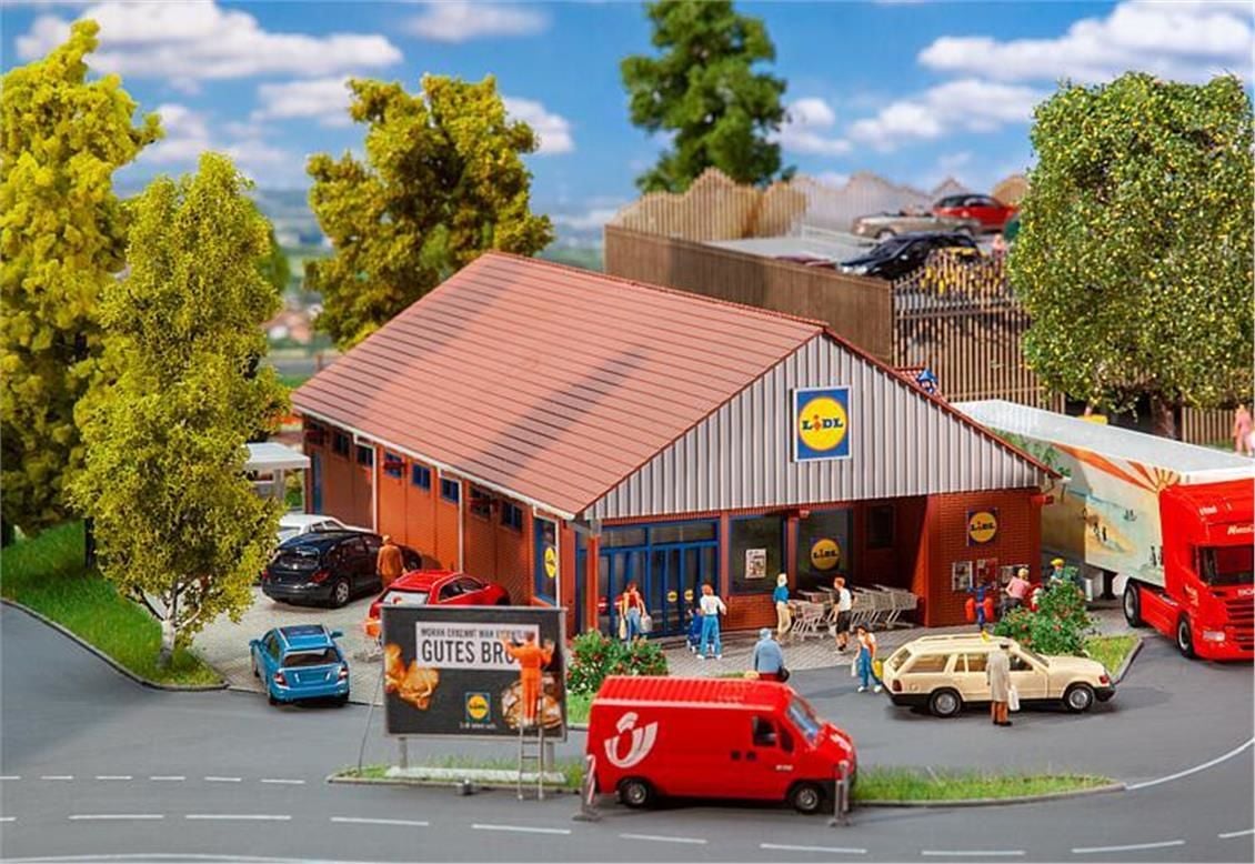 Faller 130615 1/87 Lidl Süpermarket Demonte Plastik Maketi