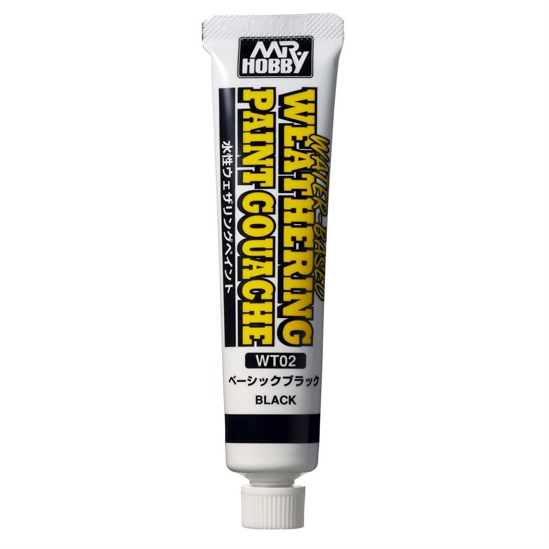 Gunze WT02 20 ml. Basic Black, Su Bazlı Guaj Eskitme Boyası