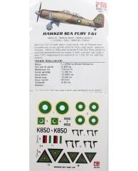 PM Model 214 1/72 Hawker Sea Fury T-61 Avcı-Eğitim Uçağı Demonte Plastik Maketi