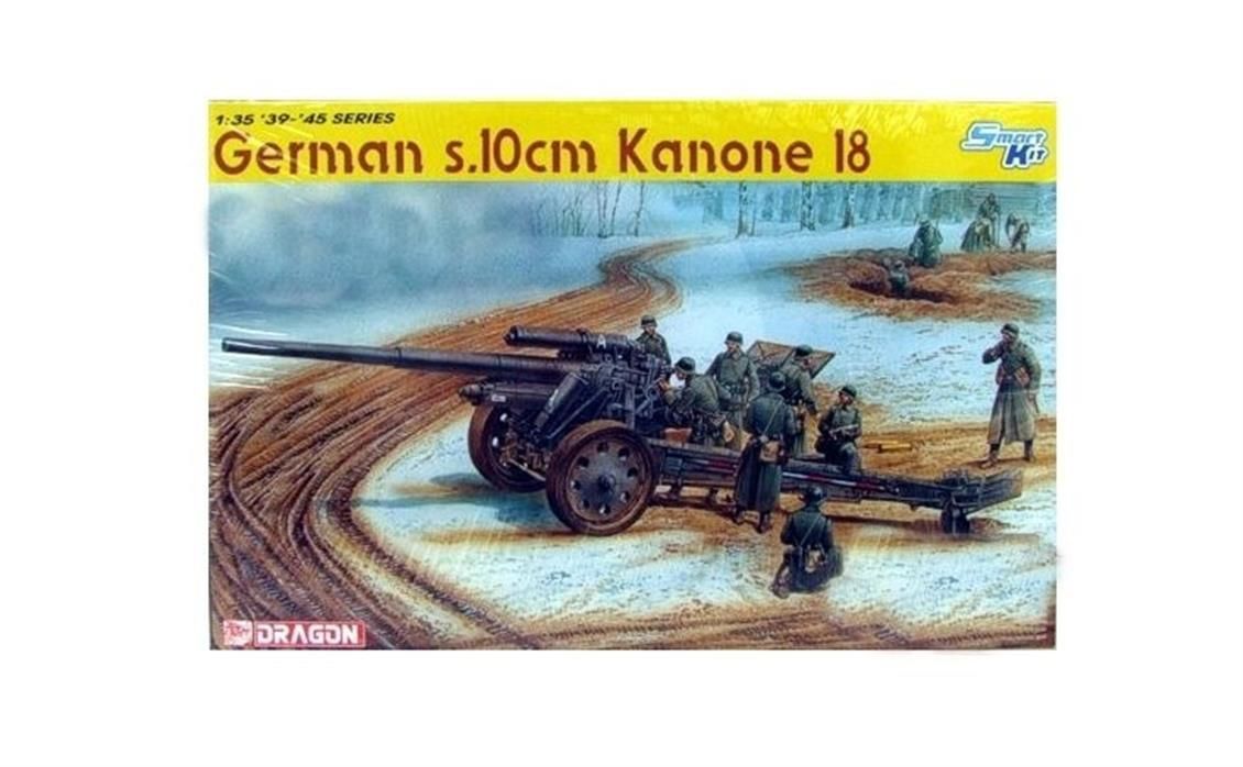 Dragon 6411 1/35 Ölçek Alman s.10cm Kanone 18 Obüs Topu Plastik Model Kiti